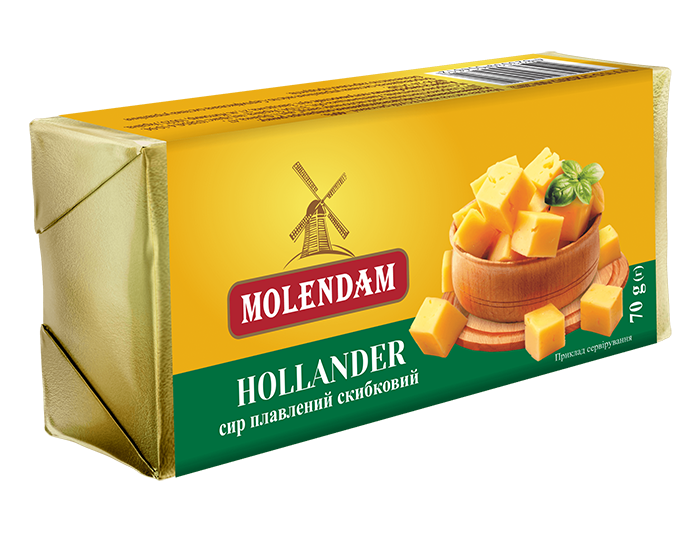 Processed cheese brick  "Hollander"